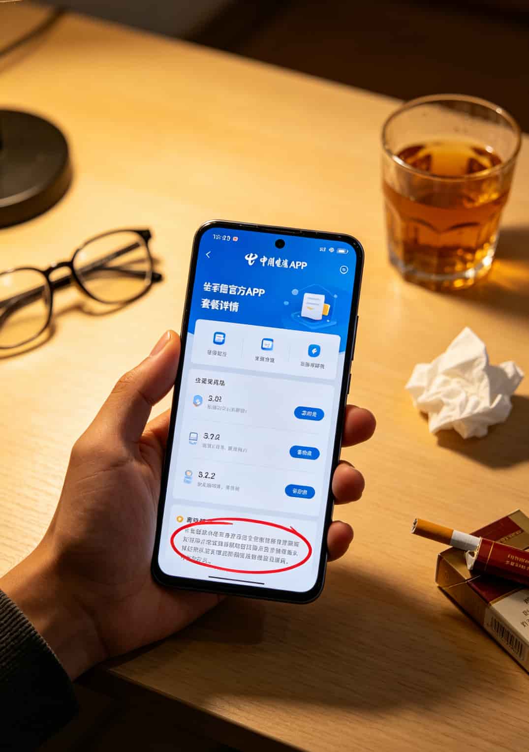 用了8年移动,又换了电信,我终于搞懂移动卡好还是电信卡好 手机APP定向流量适用范围截图,用红圈标出小字说明