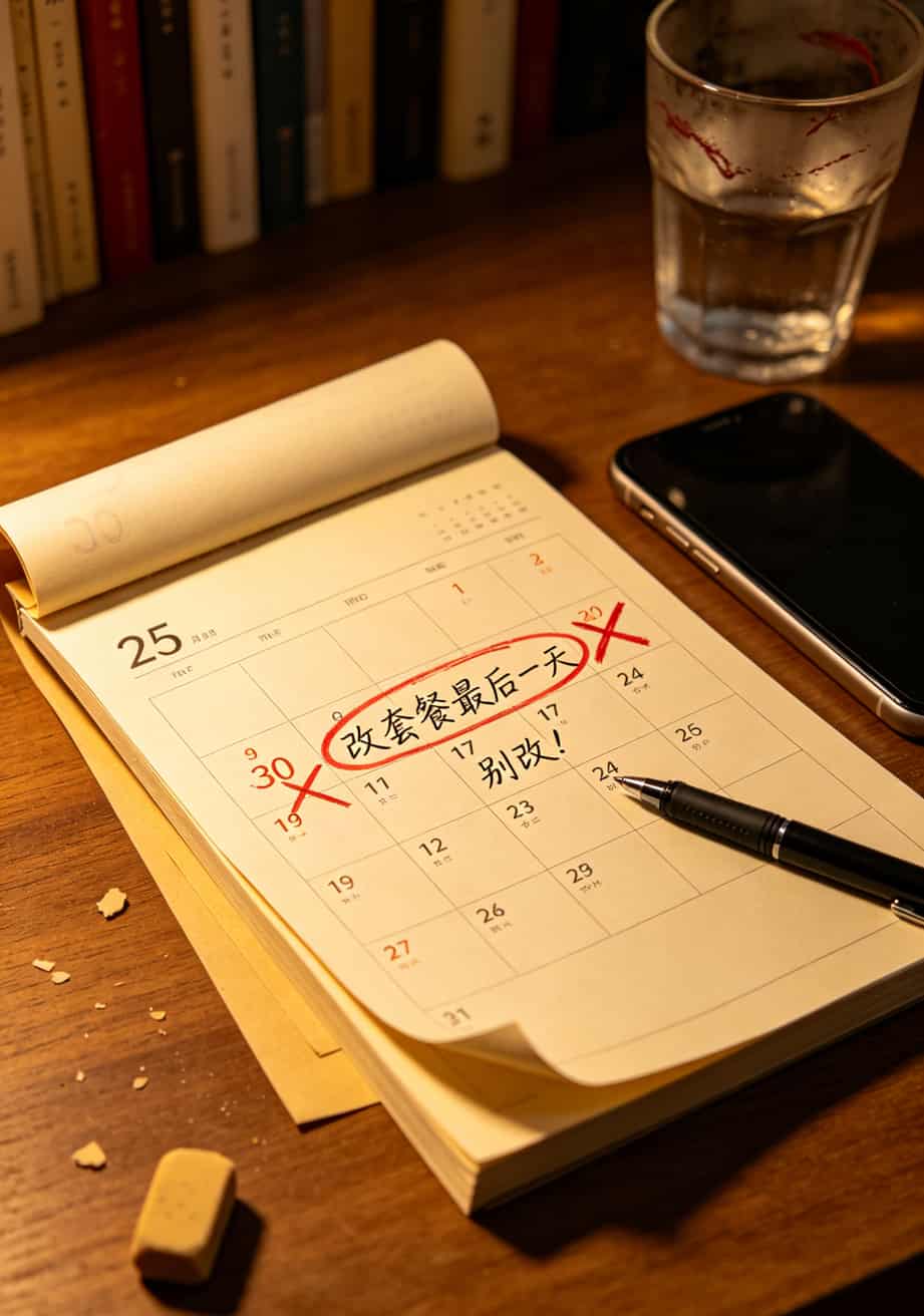 改套餐时间节点示意图