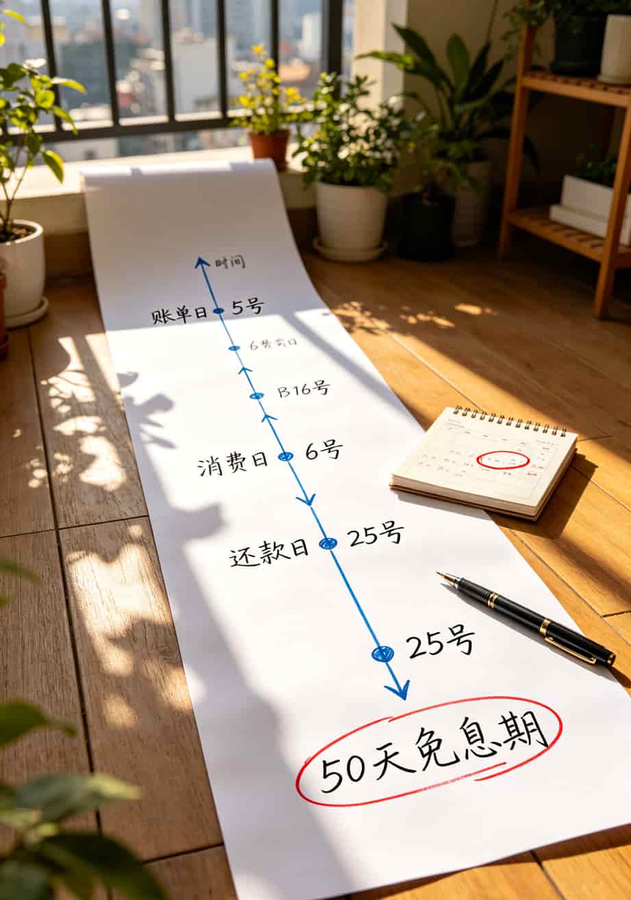 电信客服是多少?存好这个号码,我朋友靠它省下两万块 账单日和还款日时间轴示意图