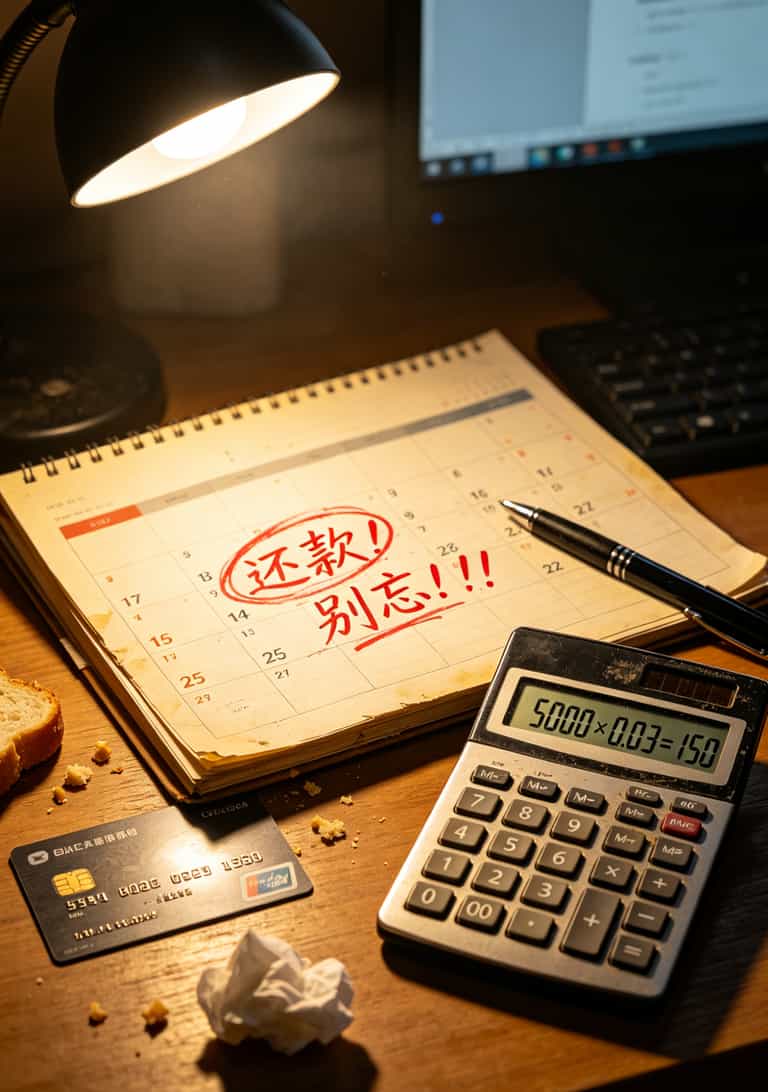 黑龙江电信用户血泪提醒:信用卡电销分期的5个隐形坑,我交了三年学费才看懂 日历上圈出还款日,旁边放着信用卡和计算器