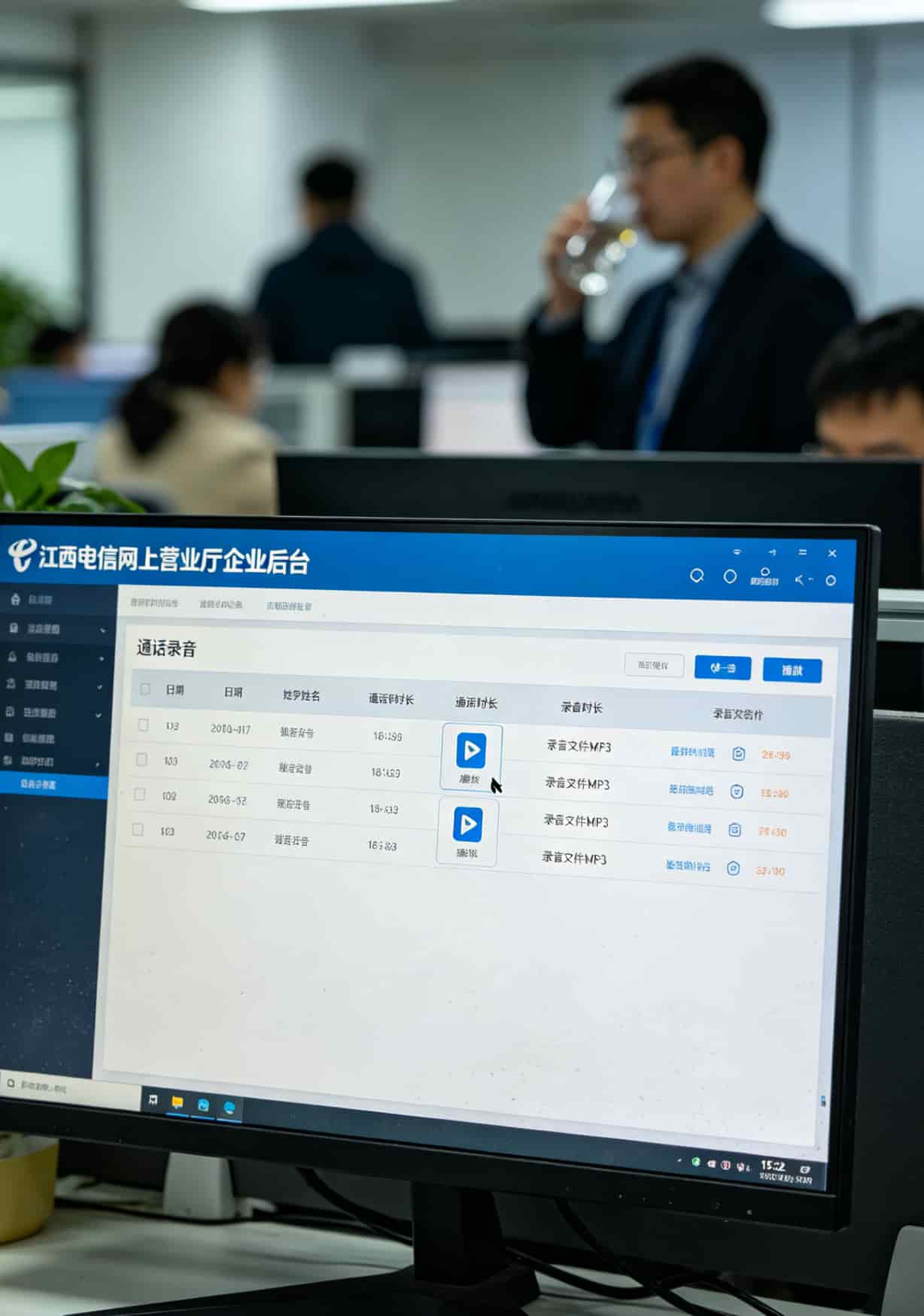 电销卡入账把我坑惨了8万块!江西电信网上营业厅套餐这样选才不踩坑 江西电信网上营业厅后台通话录音管理界面