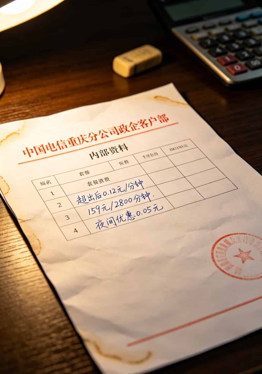 电销卡避坑指南:我在重庆跑了8家营业厅,赔了3万块才搞懂怎么选 重庆电信电话政企套餐官方资费表截图