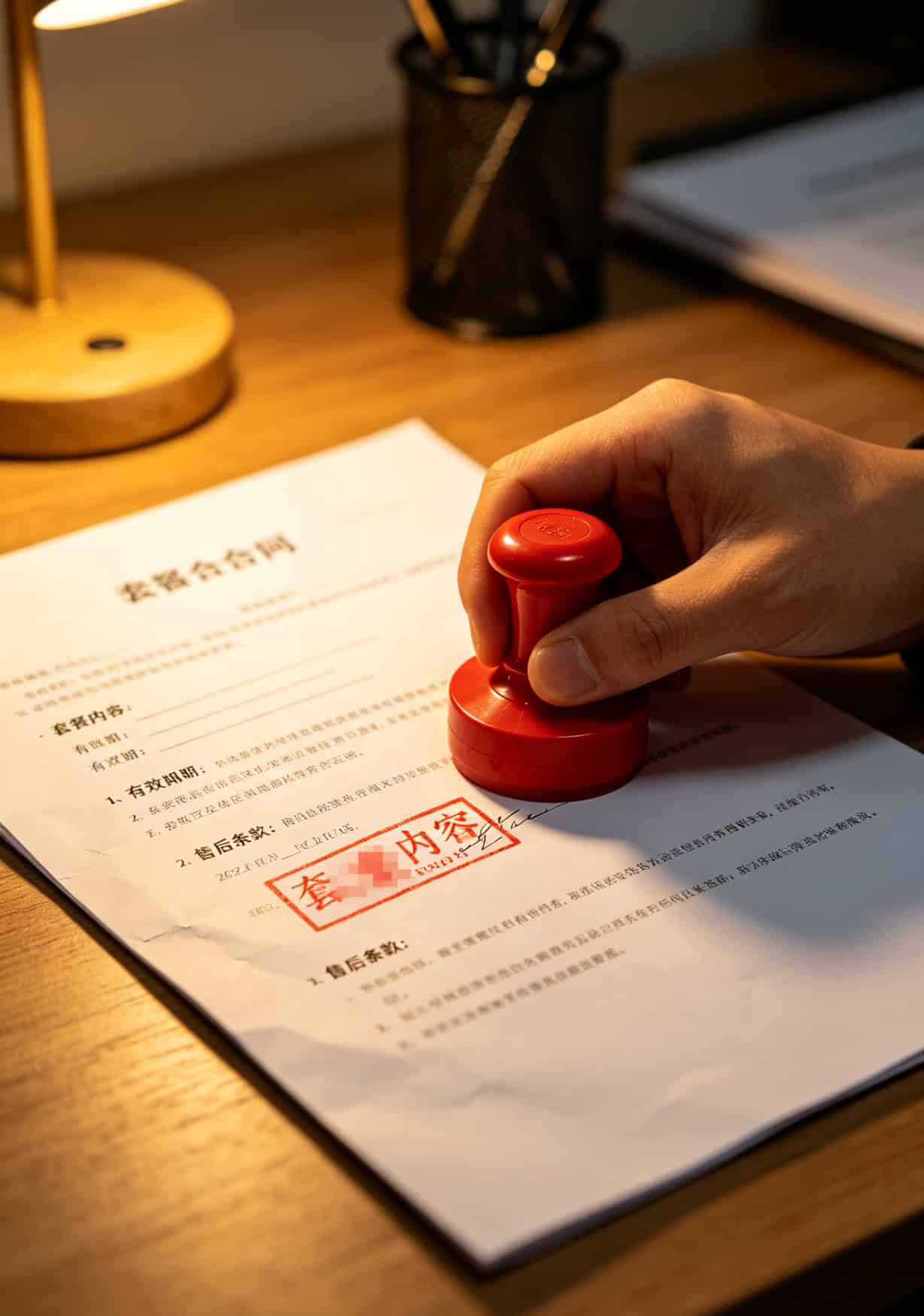西安老马掏心窝:电销卡别瞎买,**陕西电信网上营业厅**认准这三条再下手 电销卡正规合同封面示例,强调公章和条款重要性