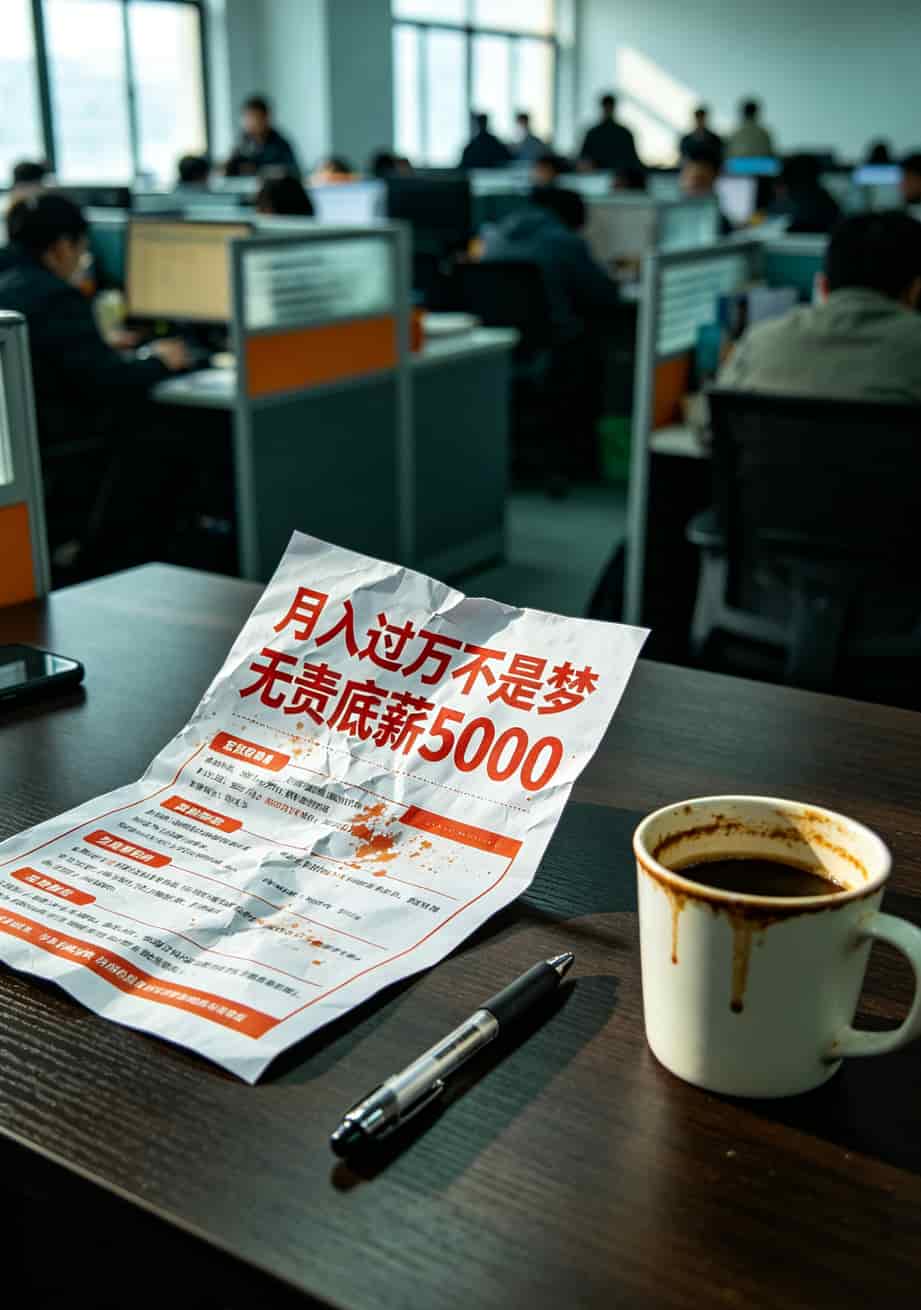 干过13个月信用卡电销,招聘内幕和防骗指南全在这了(中国电信网上大学官网能帮你少踩坑) 信用卡电销招聘广告截图,显示高薪诱惑字眼