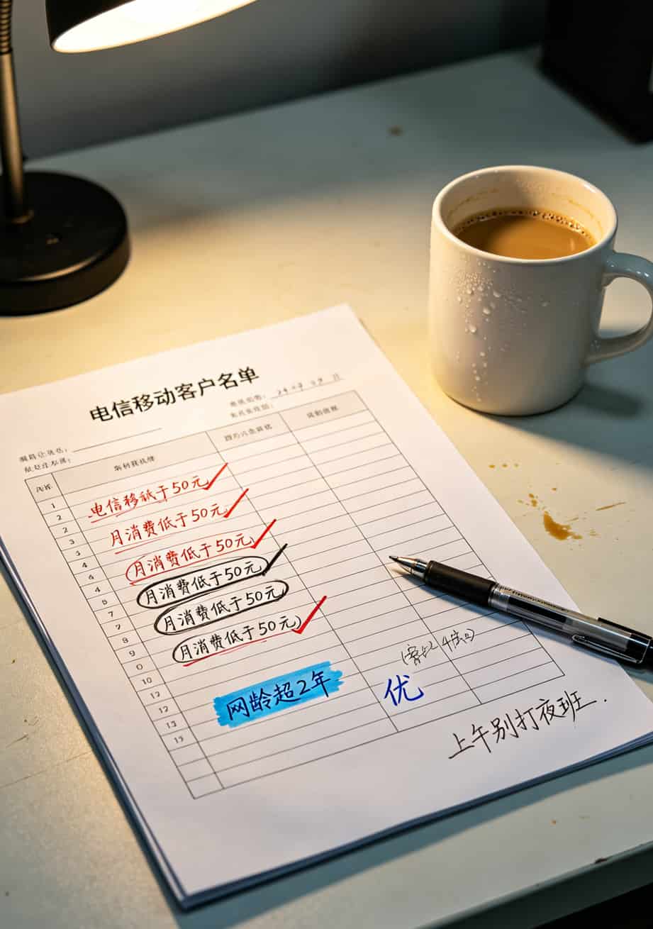 电信移动信用卡电销三年老油条:月入5万不现实,但月入过万真不难 信用卡电销客户筛选表格示例