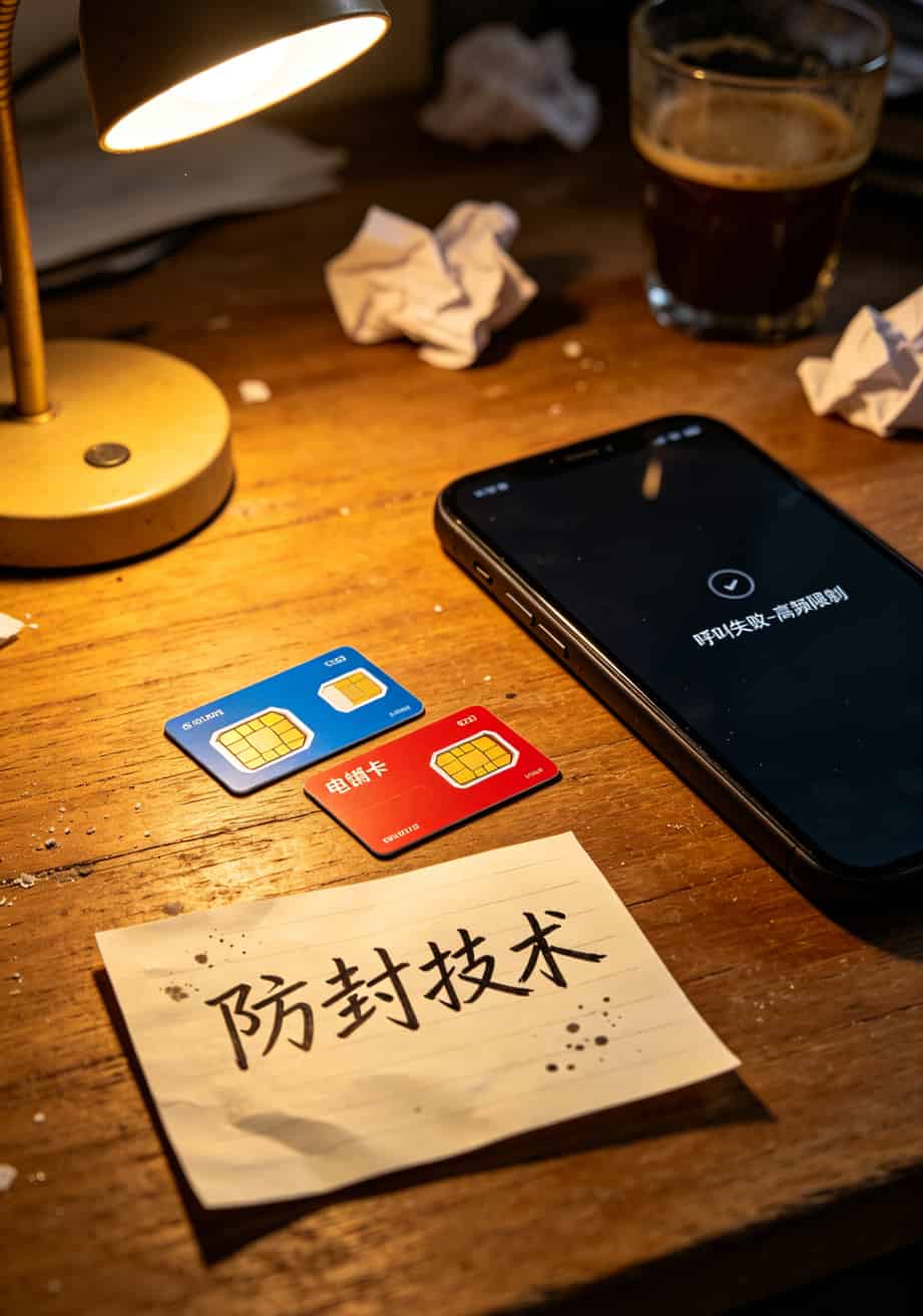 电销卡别再交智商税了!打爆电信人工服务电话号码也救不了你,看这篇就够了 电销卡和普通电话卡对比图,标注防封技术差异