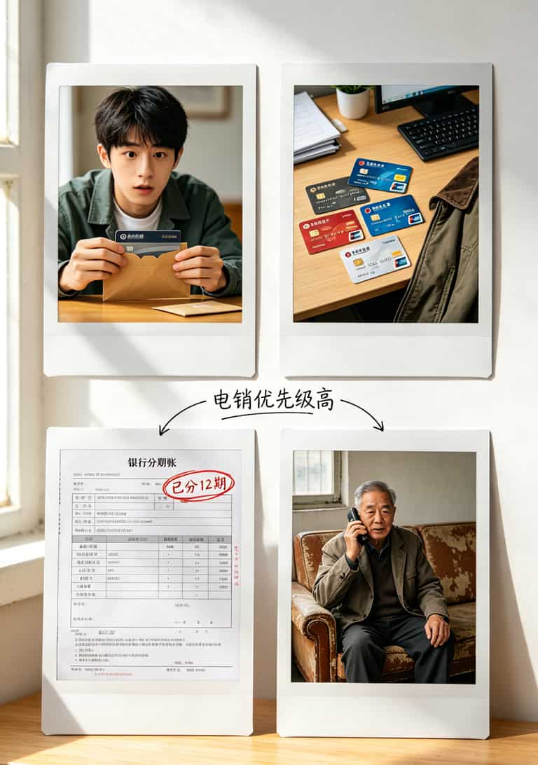 电信转移动?信用卡电话推销的坑,我替你踩了八年才敢写这篇 四类人群图标:新卡用户、多卡用户、分期用户、中老年用户