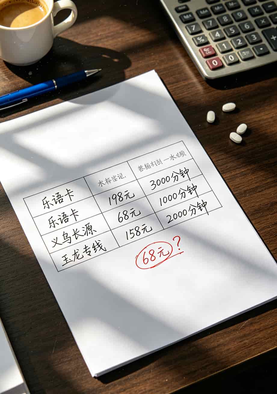 中国电信上班时间几点?别再白跑了!丽江防封电销卡避坑指南(真人血泪版) 防封电销卡套餐对比表格,标注乐语卡198元3000分钟、长源68元1000分钟、玉龙专线158元2000分钟