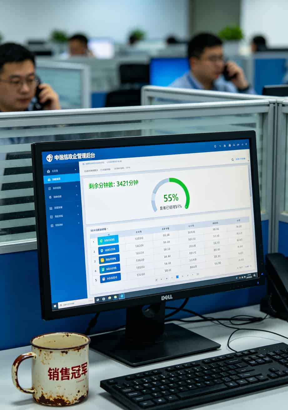 178是移动还是电信?别再猜了,我花3万块买来的答案都在这 电销卡政企管理后台实时分钟数截图