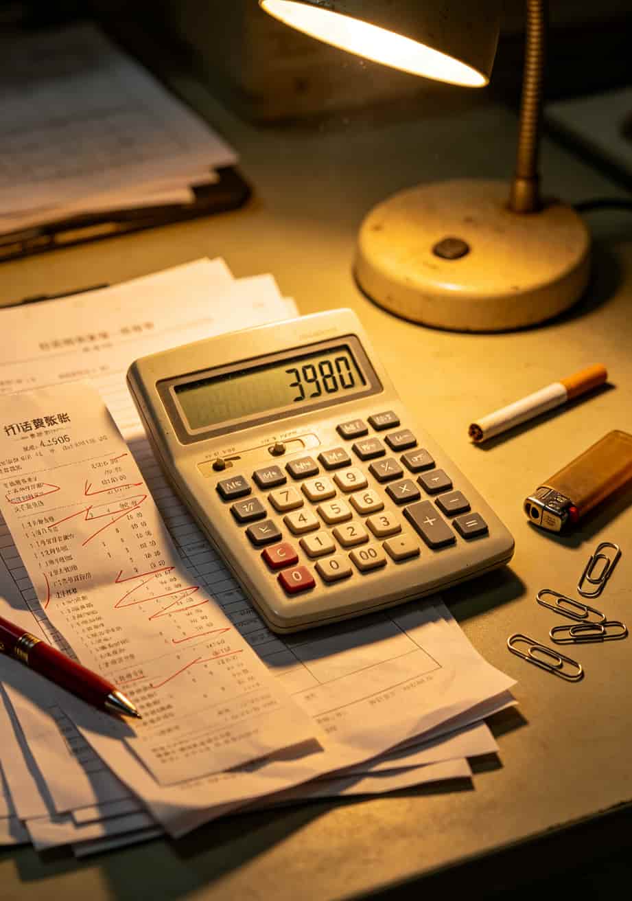 打了6年电销,换了十几张卡,电信人工台号码是多少我真没打过几次 计算器显示数字和话费账单