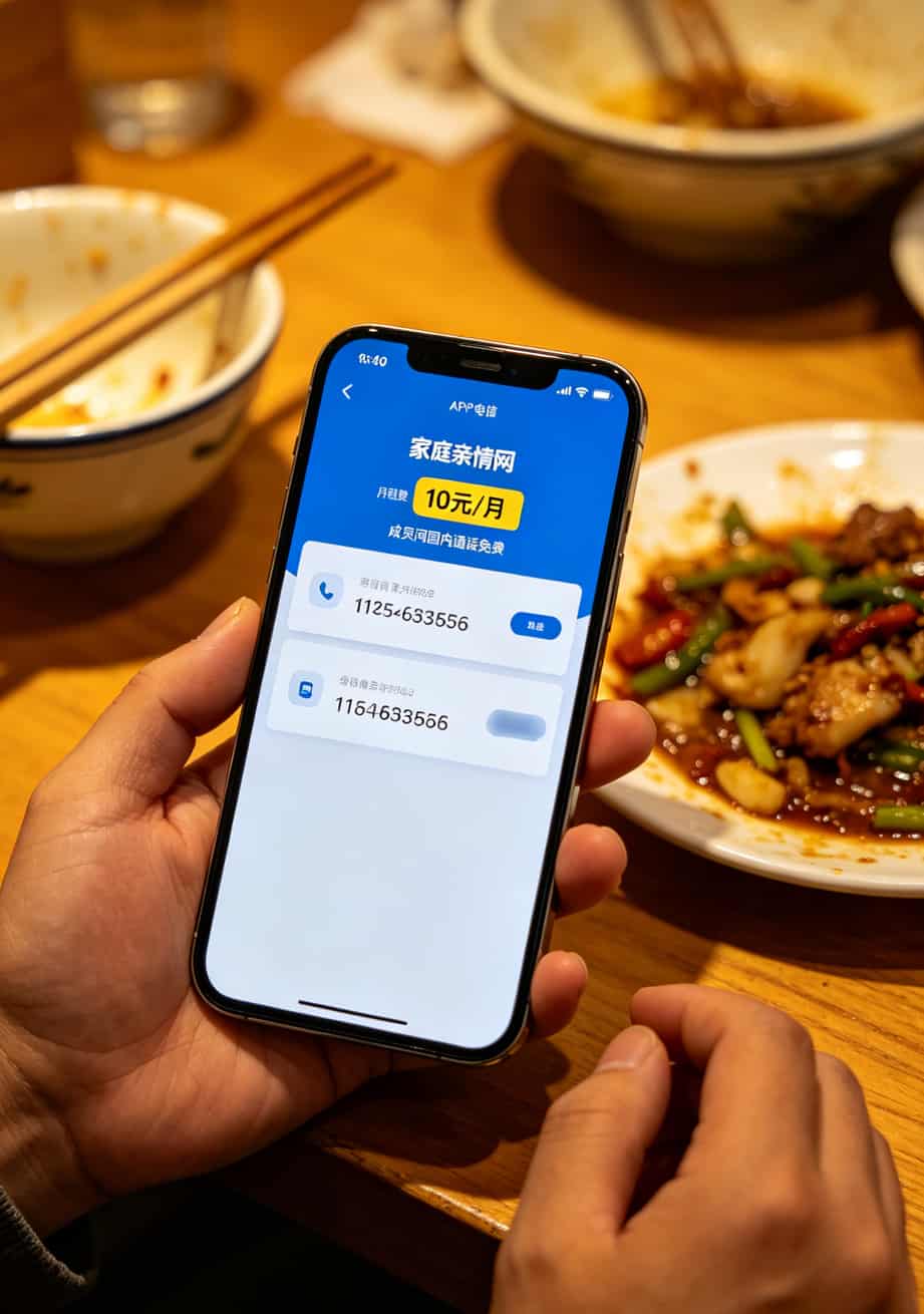 电信流量卡号码别再瞎买了!我折腾四回亏了720块,这些坑你跳过算我输 电信APP亲情网设置页面截图,显示每月10元,成员间通话免费