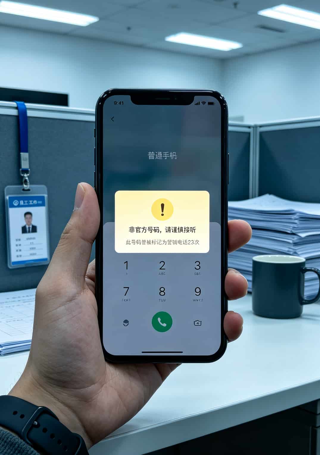 电信转移动?信用卡电话推销的坑,我替你踩了八年才敢写这篇 手机显示“来电号码非官方,请谨慎”的弹窗提示