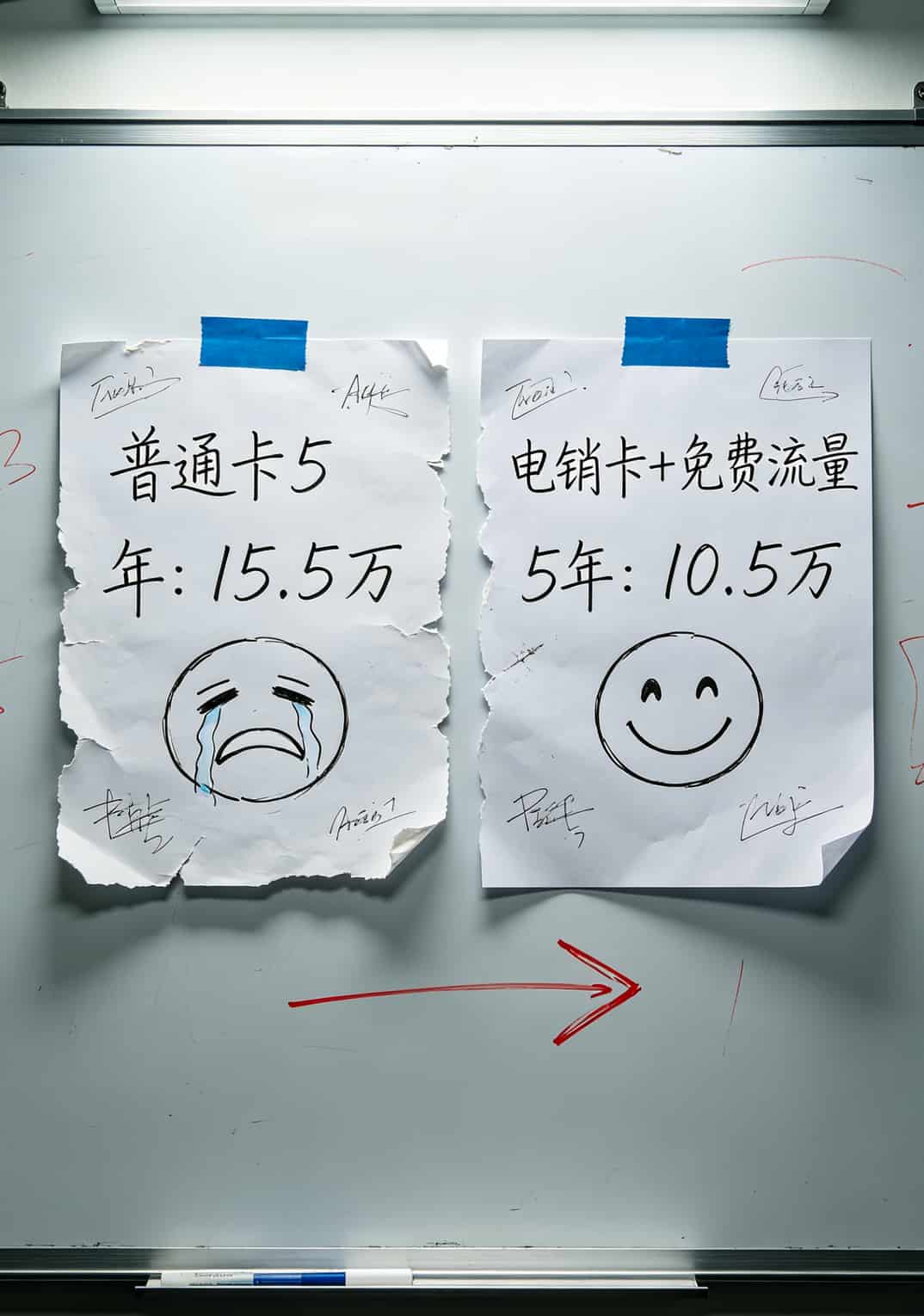 电信怎么领取免费流量?我在余姚跑了两年电销,这些门道没人告诉你 电销卡与普通卡五年费用对比图