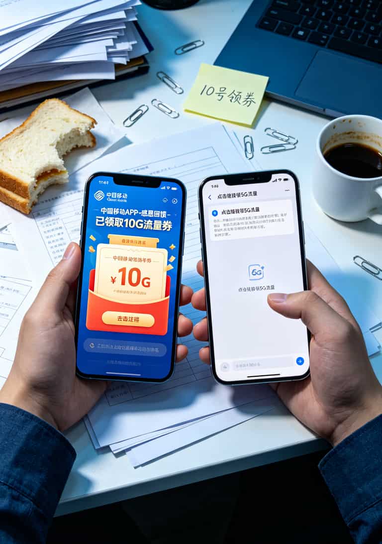 薅流量羊毛操作截图示例