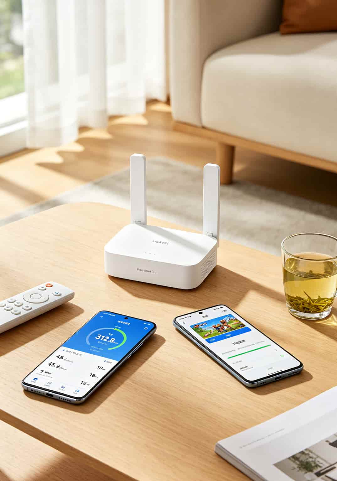 华为移动路由Pro测速显示300Mbps