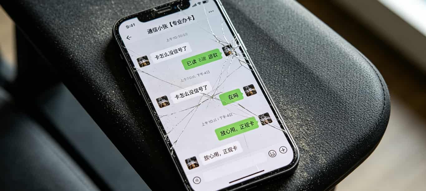 移动联通电信哪个信号好?做了十年电销,我的答案跟你想的不一样 微信聊天记录截图,显示卖家已读不回