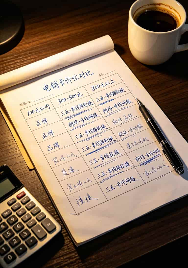 电销卡防封实测:电信5G下的动态IP到底能不能打?(八年老炮说实话) 不同价位电销卡对比表格