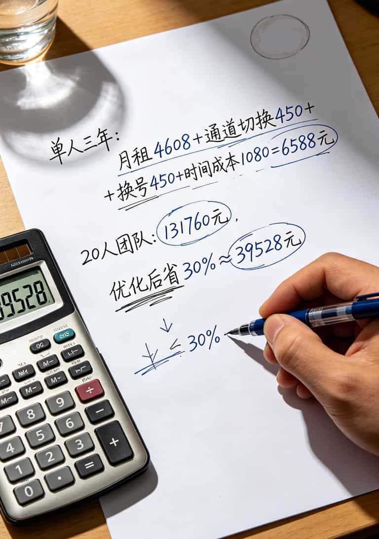 电销卡别乱买!我踩了8年坑,终于在山东电信网上营业厅找到了省钱路子 三年成本计算明细图表