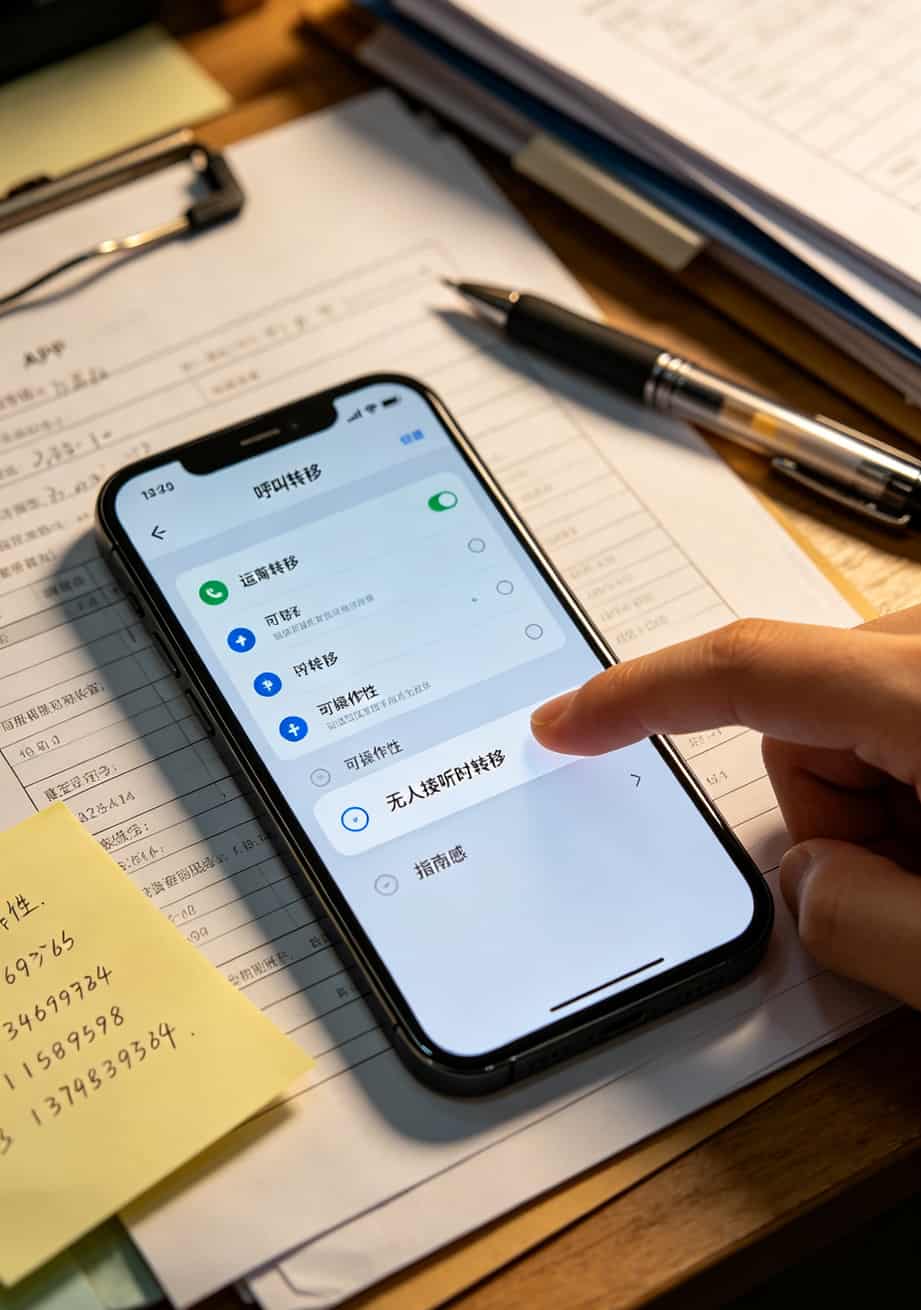 甘肃电信客服电话打不通?电销卡防封号血泪史,三年省下三万块 手机APP上设置呼叫转移的界面截图