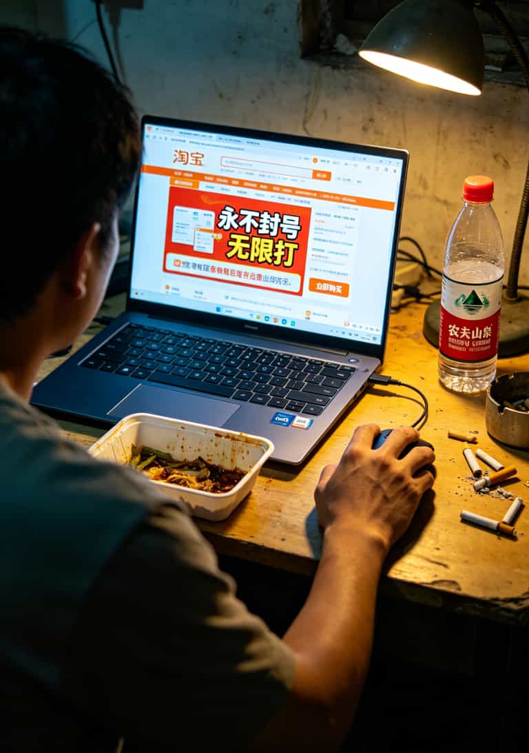 在浙江干电销,换过11张卡才弄明白:先打**中国电信的客服电话**问这三句,比啥攻略都管用 电脑前查看淘宝电销卡店铺的界面