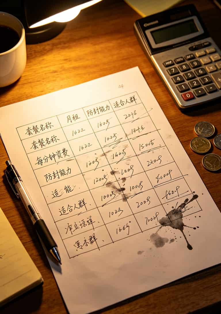 保山8年电销老炮:电信怎么流量卡才不亏?算清这笔账你也能月省1000+ 四种电销卡套餐对比表格图