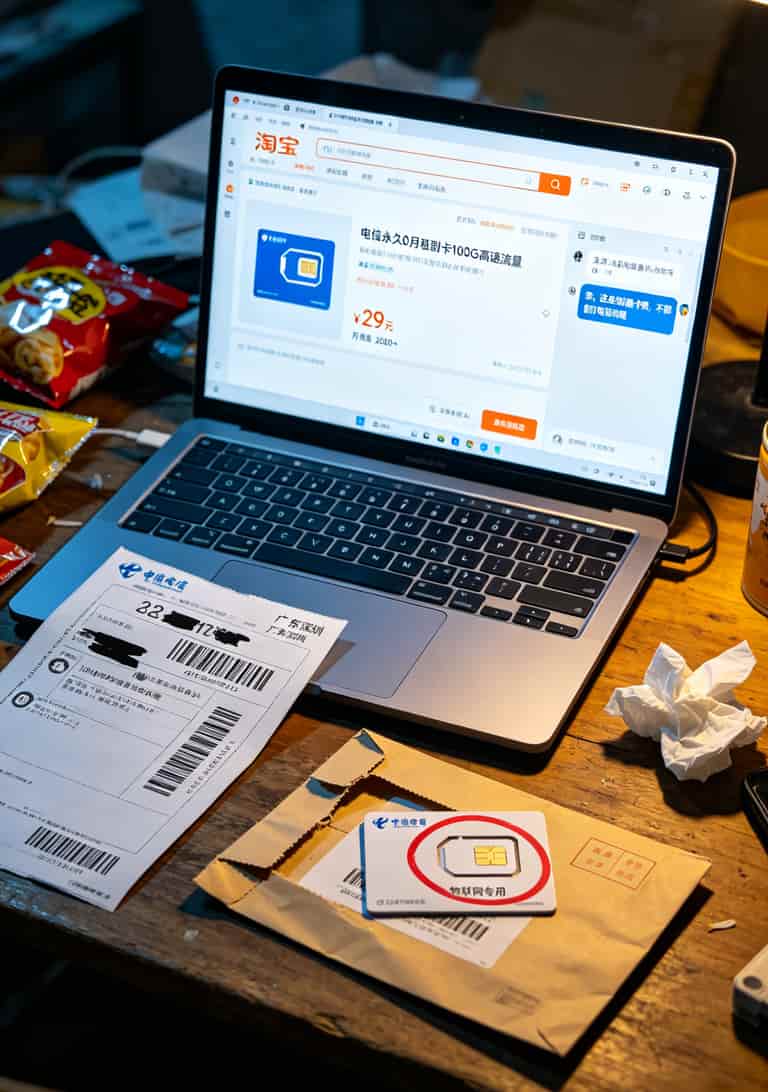 电信主卡和副卡有什么区别?我办废3张卡换来的7条血泪教训 淘宝上虚假电信副卡商品页截图