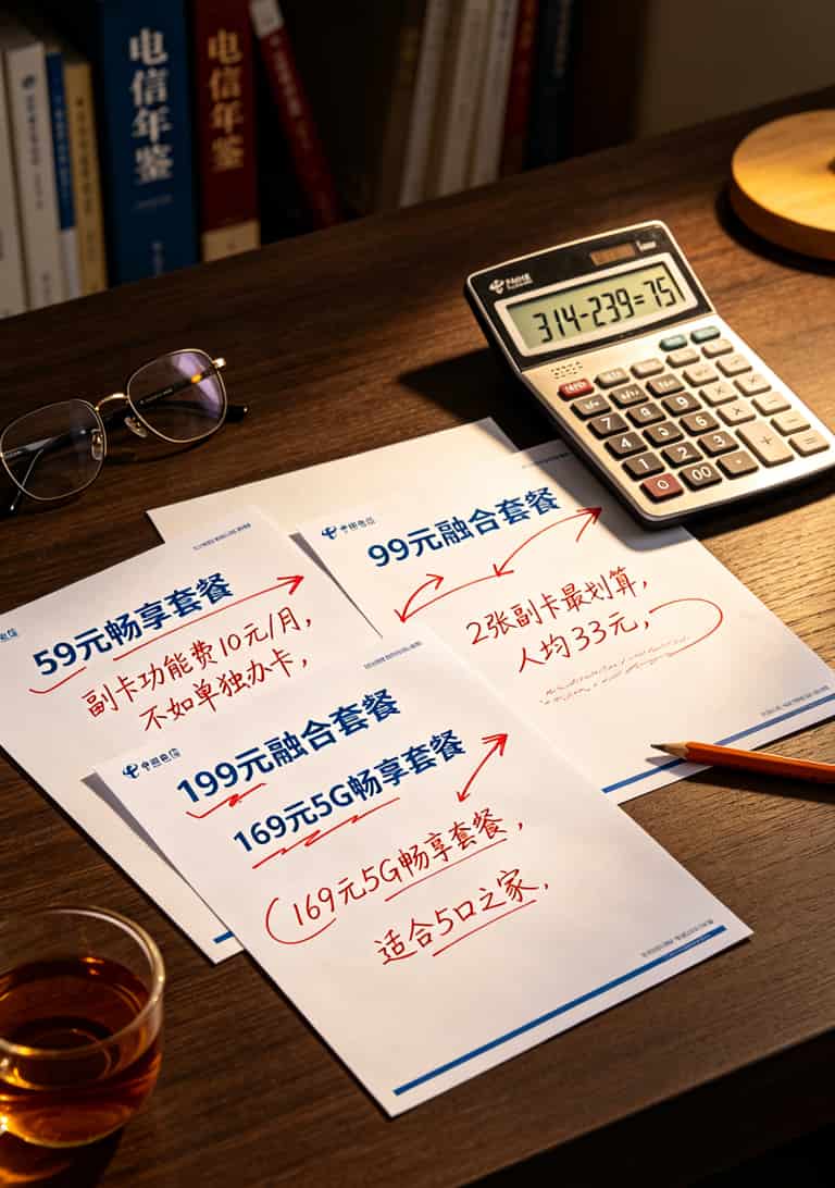 电信主卡和副卡有什么区别?我办废3张卡换来的7条血泪教训 电信不同套餐副卡性价比对比表