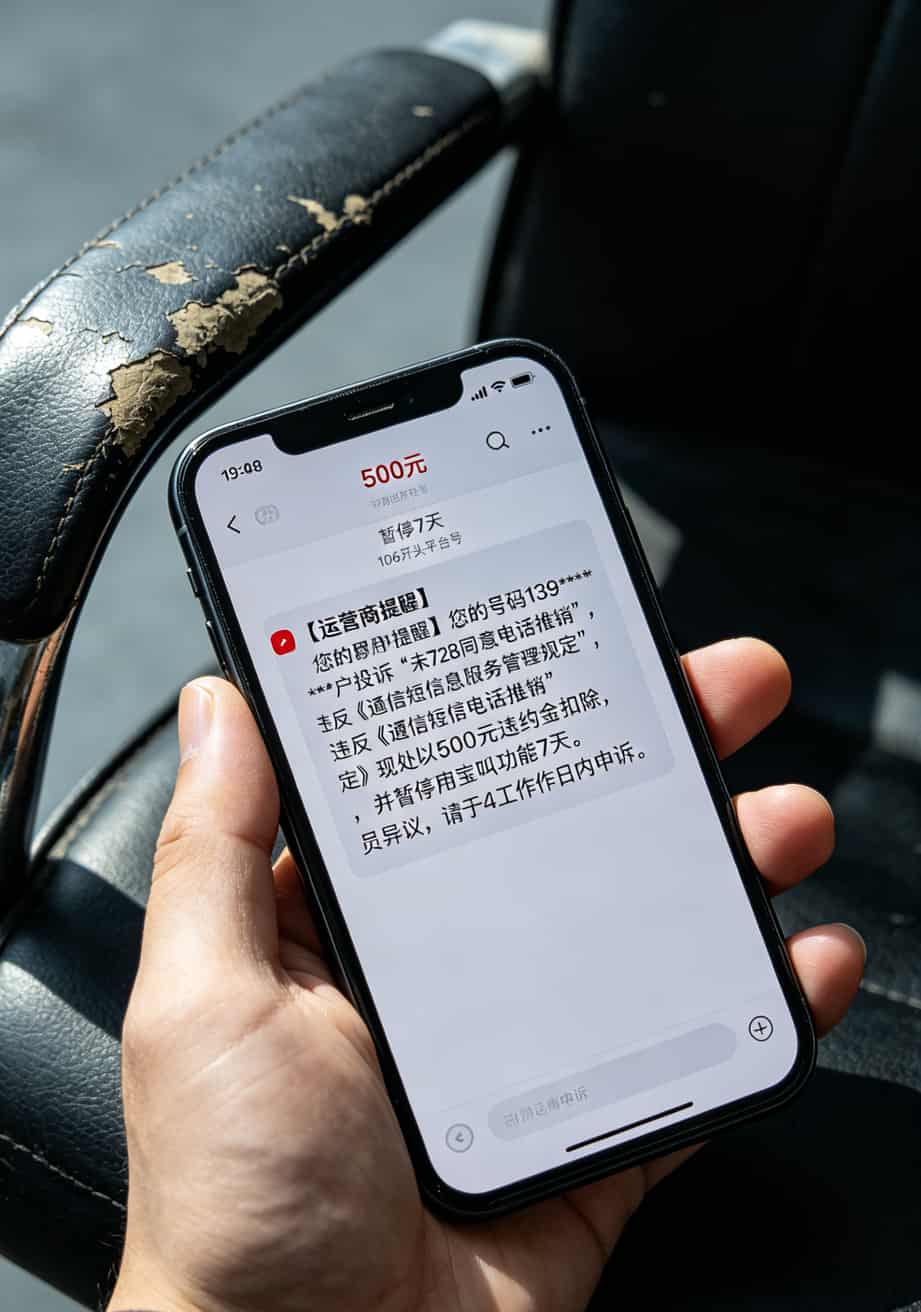 打了10年电话,今天告诉你电信的号码是多少,别再被电销卡坑得连工资都搭进去 运营商发来的投诉处罚通知短信