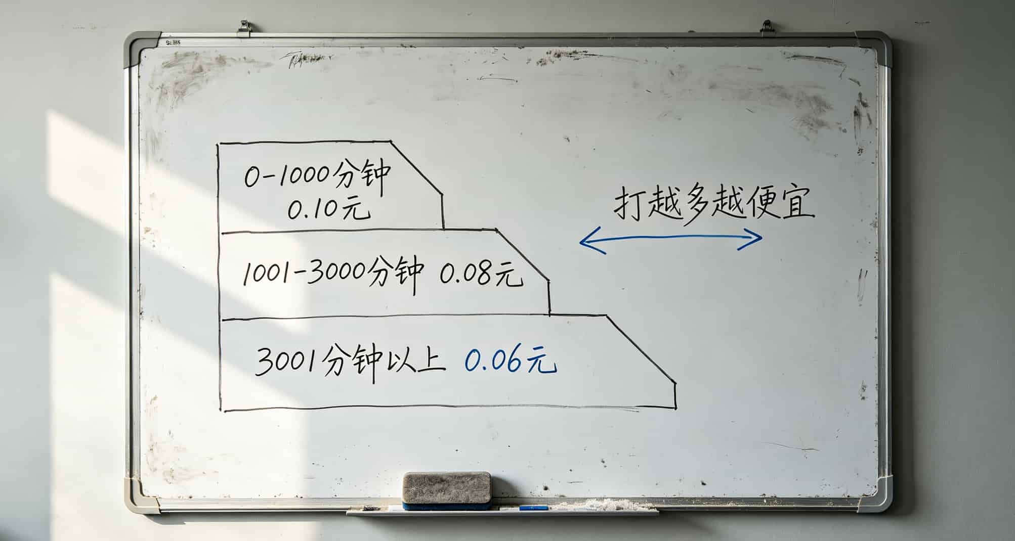 移动联通电信哪个信号好?做了十年电销,我的答案跟你想的不一样 联通阶梯计费示意图,标注三个档位的价格变化