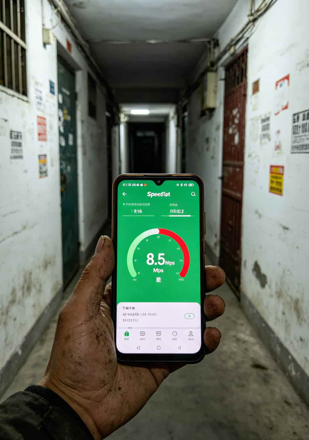 用了8年移动,又换了电信,我终于搞懂移动卡好还是电信卡好 手机Speedtest测速截图,显示下载速度8.5Mbps