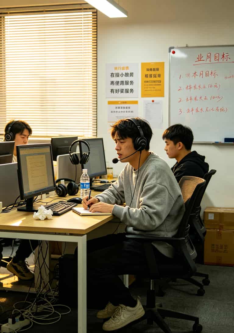 电销卡防封实测:电信5G下的动态IP到底能不能打?(八年老炮说实话) 义乌电销团队办公场景实拍