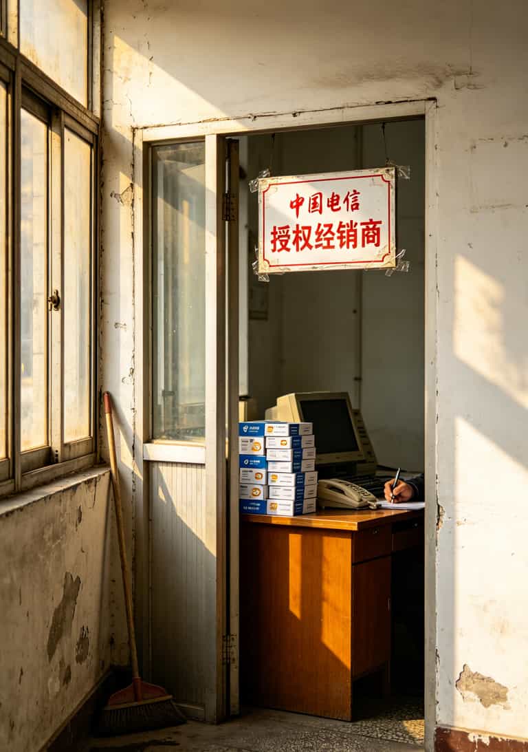 跑了三年冤枉路才明白:电销卡防封靠**中国电信天翼云**,余姚佛山北京办卡全攻略 余姚塑料城电销卡代理点实拍,门口挂着运营商授权牌