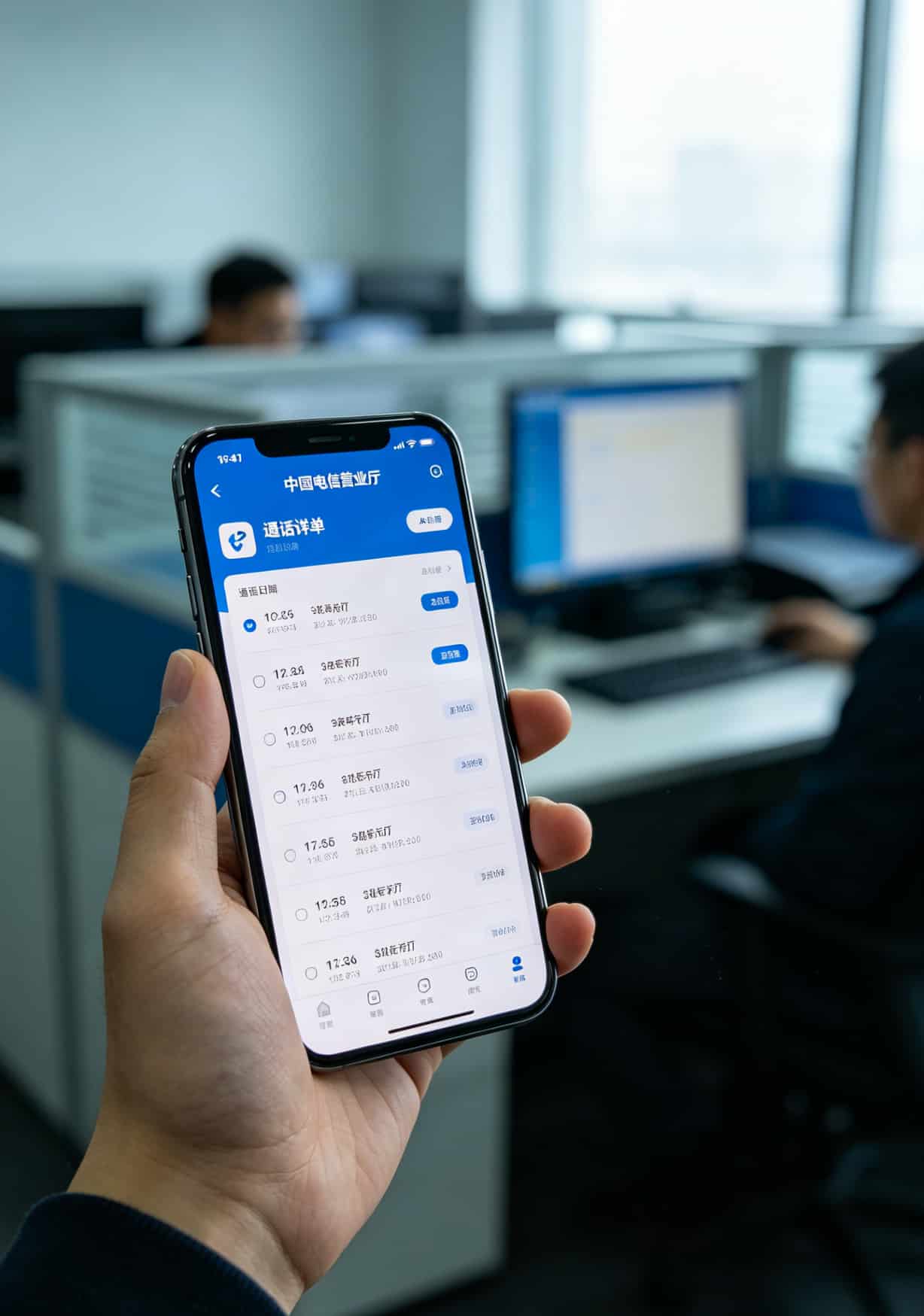 卖了8年信用卡,全靠翻通话记录翻身(附中国电信怎么查通话记录详细步骤) 手机屏幕显示电信营业厅APP通话详单界面