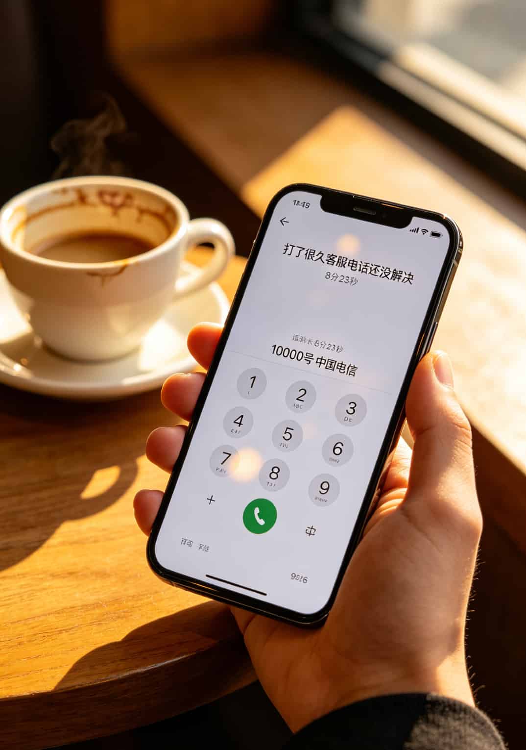电信流量卡不用了需要销户吗?我欠了68块,营业厅小妹说“你运气好” 手机通话记录截图,显示与电信客服通话时长8分23秒