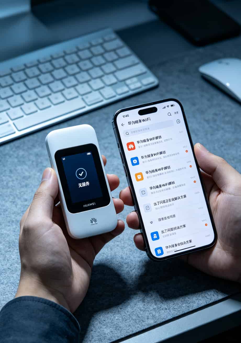 19流量卡300g到底值不值?华为随身WiFi用户别再花冤枉钱了 华为随身WiFi网络锁及解锁提示界面