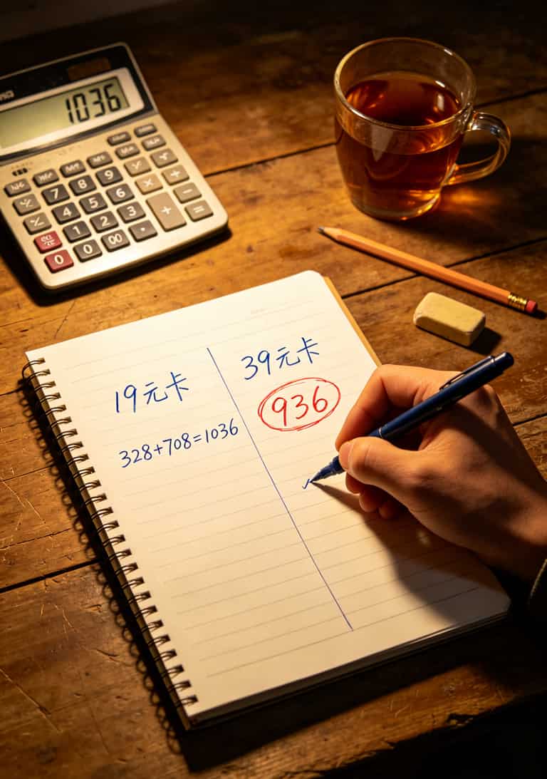 19元不限量流量卡是真的吗?京东买卡8次血泪史:真的,但别急着下单 两年总花费对比计算表格,19元卡与39元卡费用对比