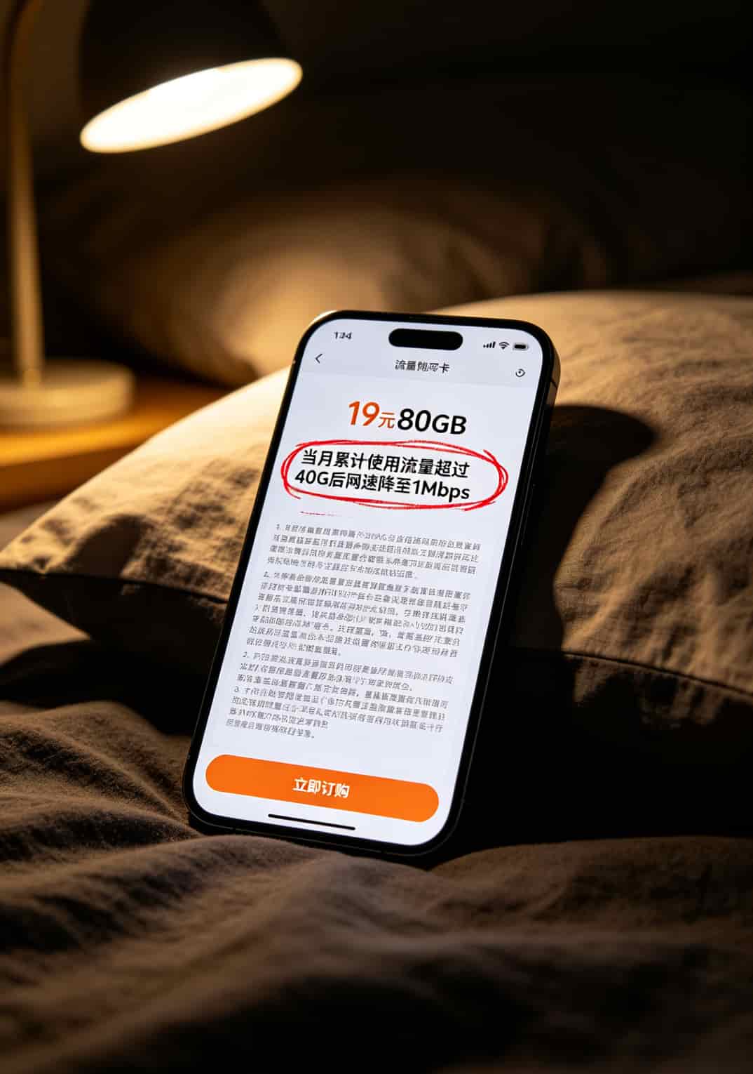 办卡17张亏了3000块,我才搞懂办理什么流量卡最划算(附2026实测避坑) 某19元套餐的详细资费表截图,限速40G字样被红框标出
