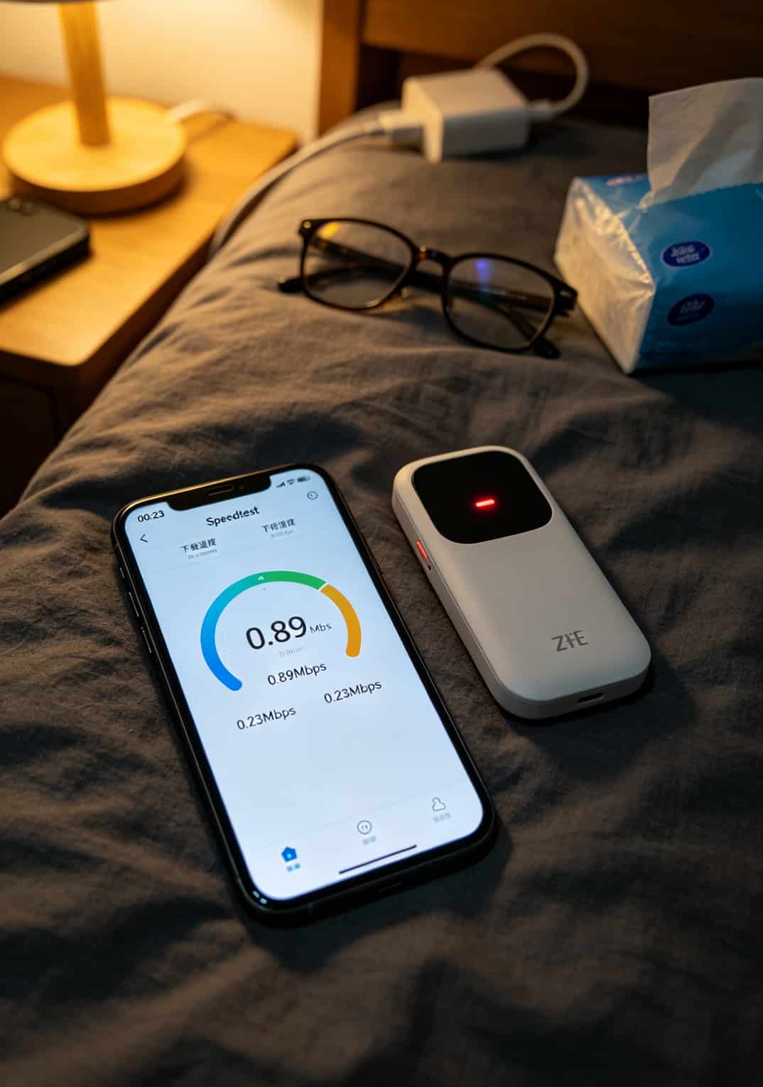 随身WiFi测速对比截图