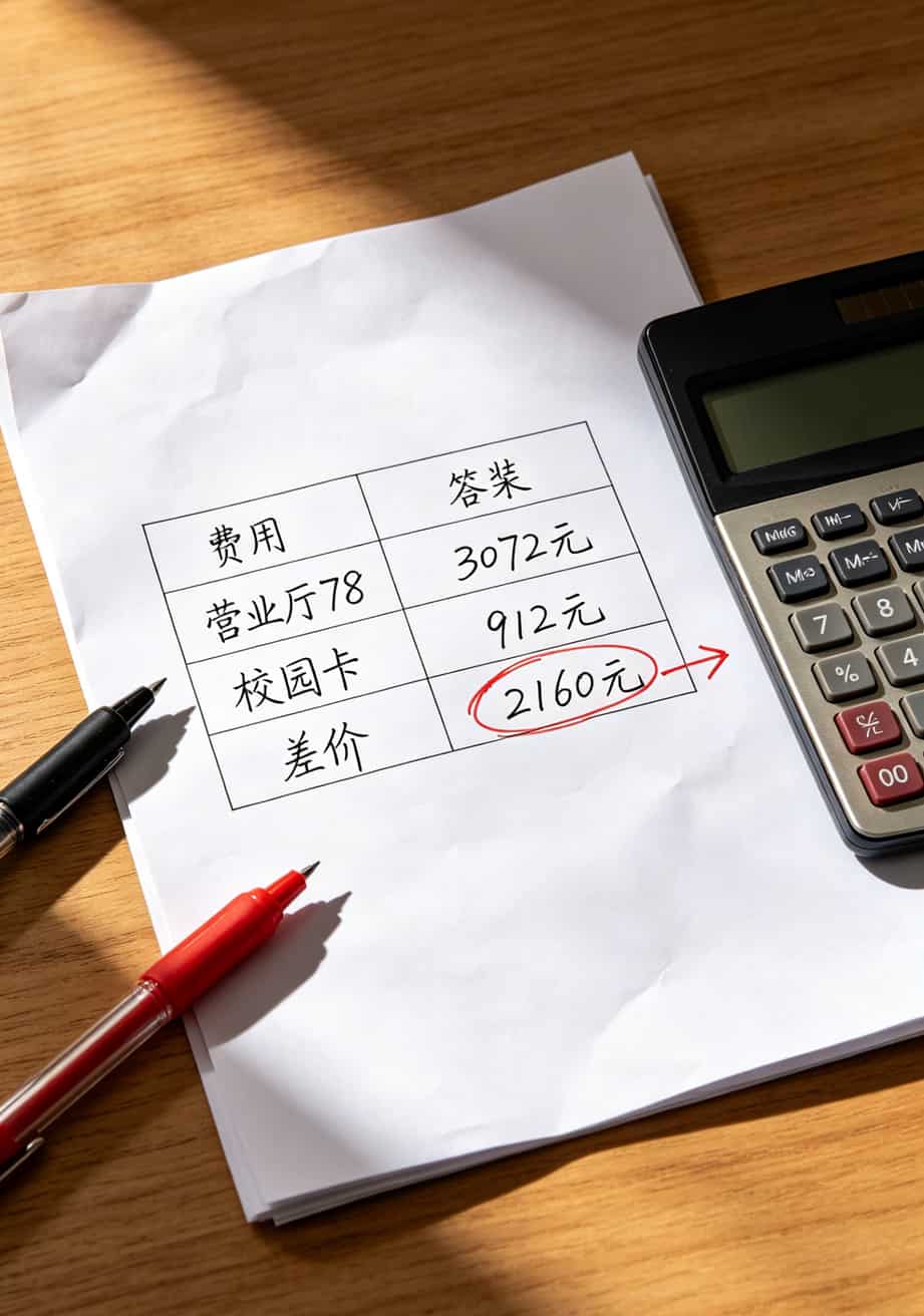 2022年移动最划算的流量卡被我翻出来了,28元80G,营业厅打死不卖 两年流量费用对比表格,营业厅3072元,校园卡912元,差价2160元