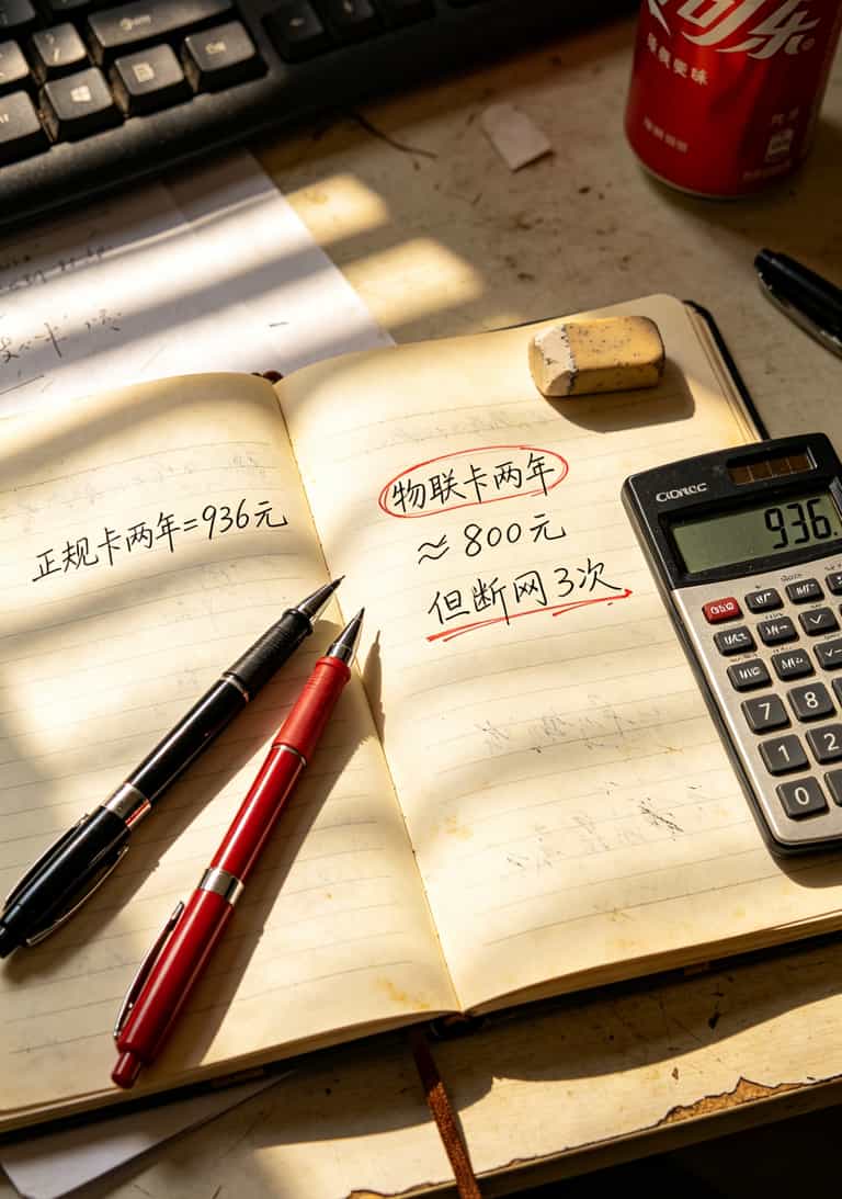 2022年什么电话卡流量多又便宜?华强北混了8年,我直接告诉你答案 两年总成本对比计算图表