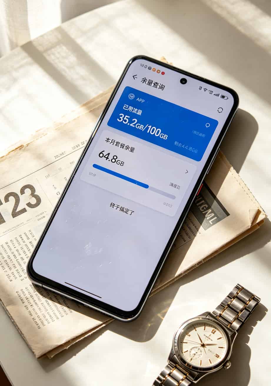 2022年什么电话卡流量多又便宜?华强北混了8年,我直接告诉你答案 运营商官方APP流量查询页面