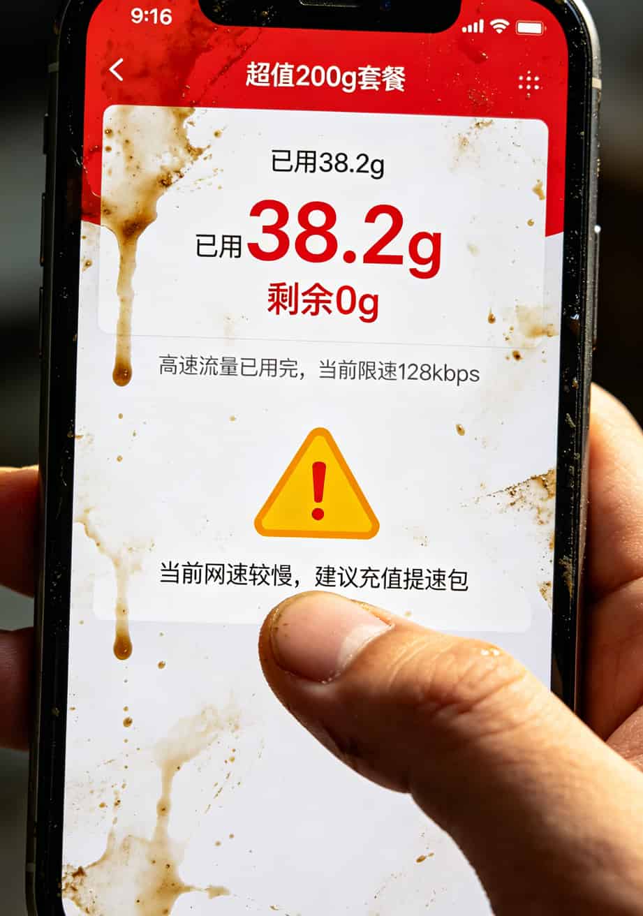 29.9元100g流量卡是真的吗?我拿华为E5771s测了半年,实话都在这 流量卡后台显示已用流量和剩余流量的界面