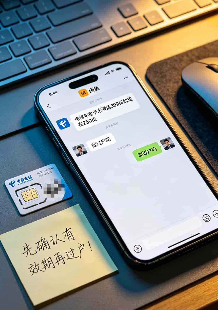华为随身WiFi配啥流量卡?**29100g流量卡**避坑实测,从2Mbps提到15Mbps我只换了张卡 闲鱼二手年包卡交易注意事项提示图