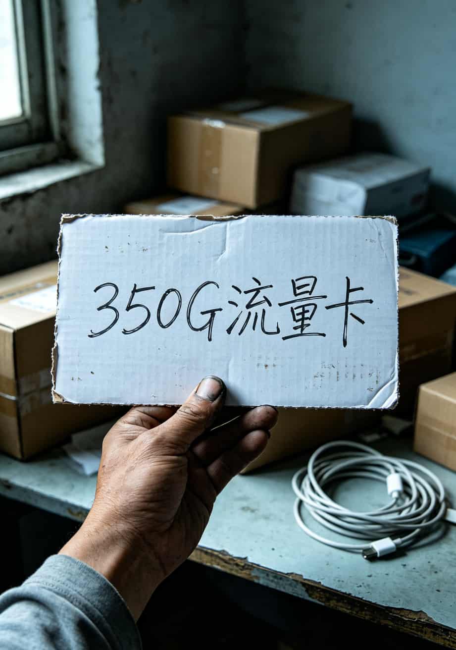 你还在搜“350g流量卡”?别被割韭菜了,先看这篇再掏钱 手拿一张写着“350g流量卡”的硬纸板,表情无奈