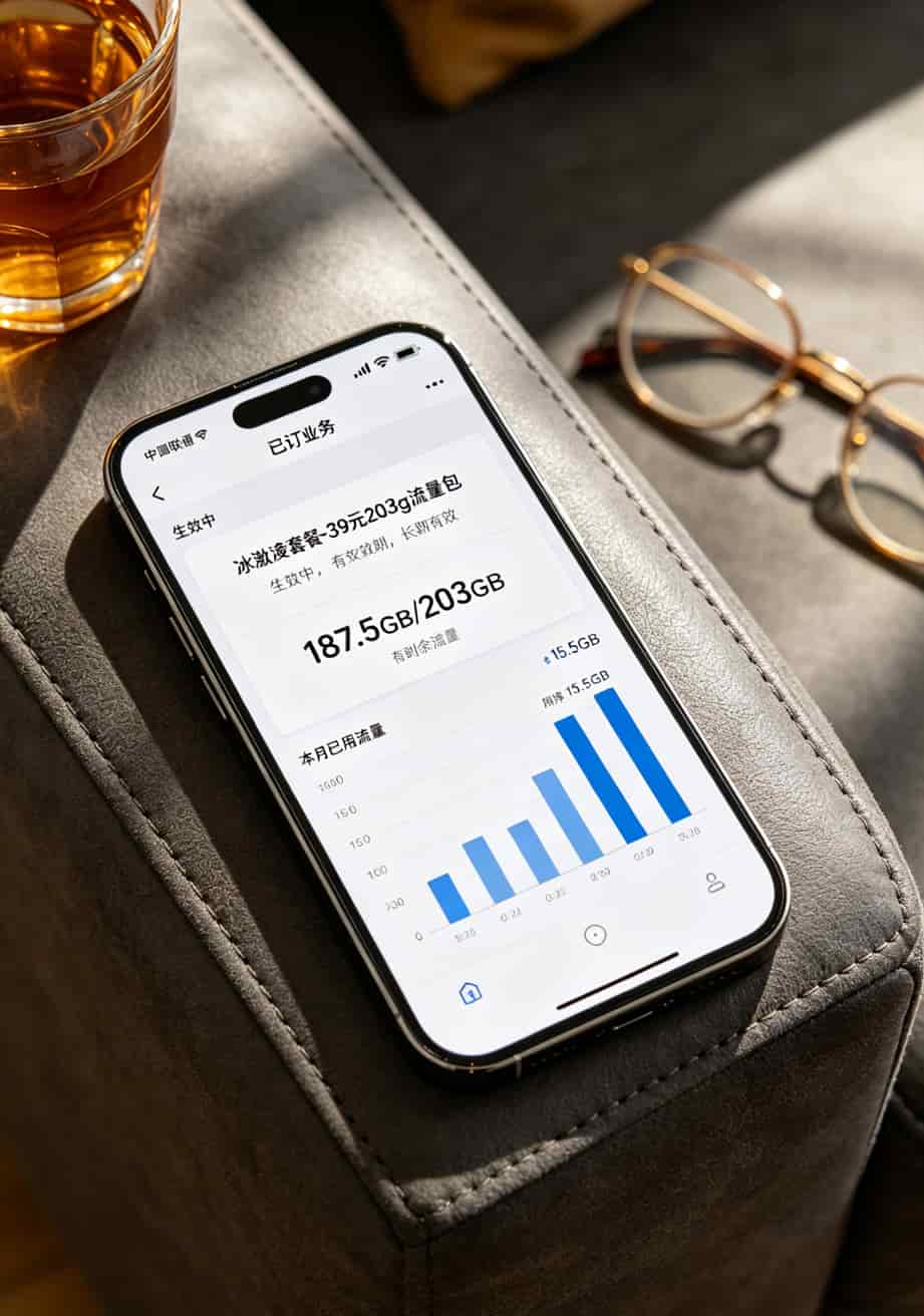 联通营业厅APP流量套餐查询页面