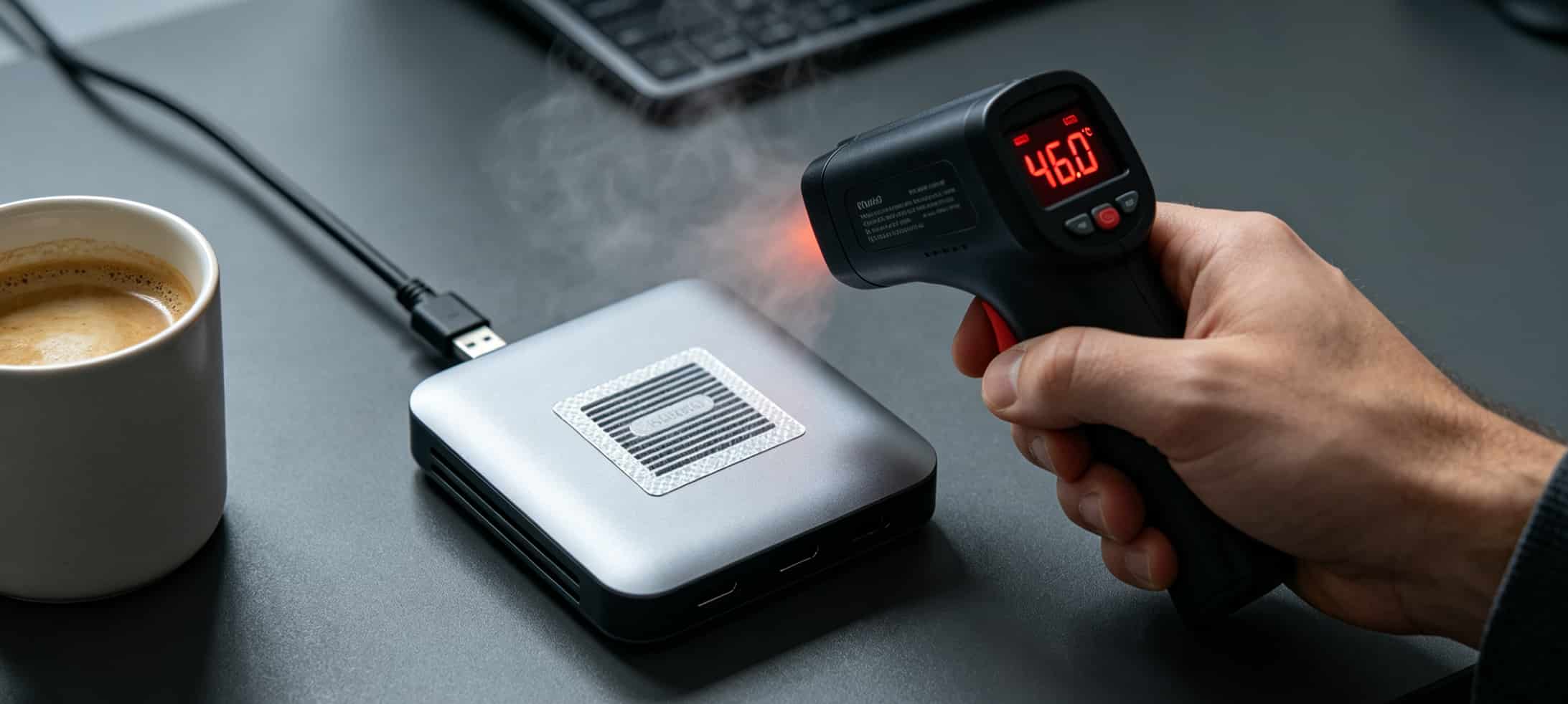 1天1元1g流量卡我用了8个月,算完账傻眼了:最低35最高188,别信广告 连续使用3小时后设备红外测温显示46℃