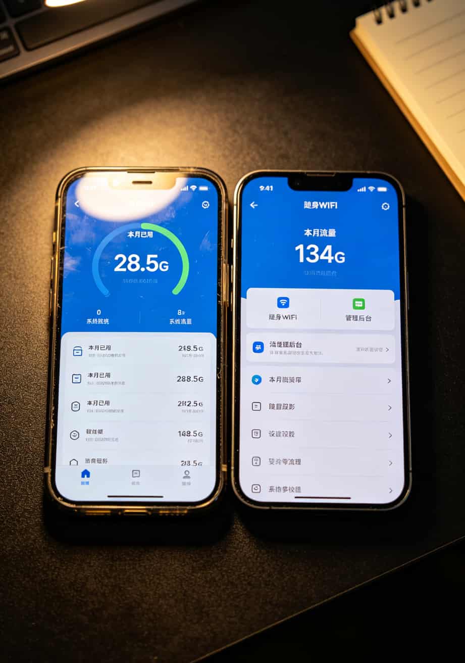 5g卡流量怎么收费标准?花了四个月测了十几张卡,这份避坑指南能救你几百块冤枉钱 手机流量监控软件截图,显示实际使用28G但设备后台显示130G