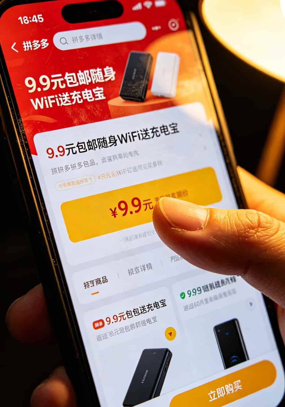 9移动流量卡值不值?我把六张卡和三个设备都拆了告诉你答案 拼多多上9.9元包邮的随身WiFi商品截图,标注为避坑案例