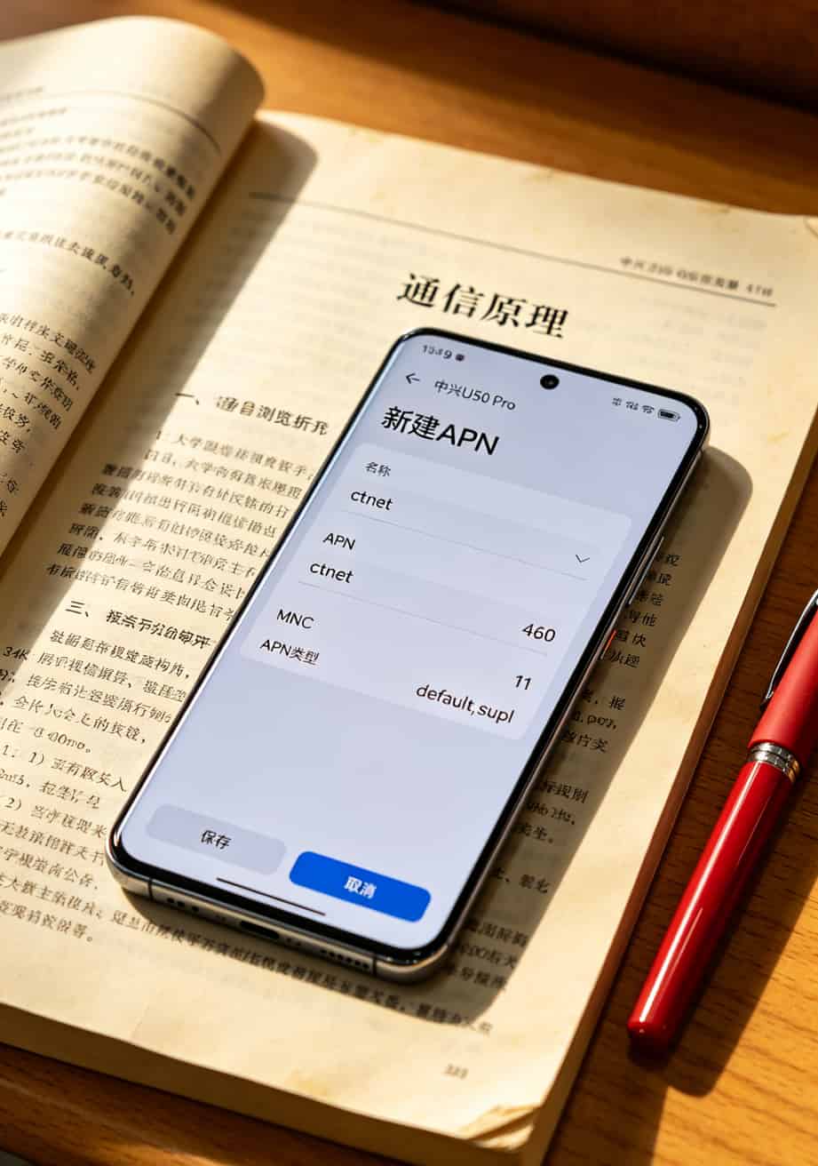 29月租流量卡推荐,别再被营业厅割韭菜了(老张实测两年省下一台空调) 中兴U50 Pro后台APN设置页面,新建了ctnet的配置