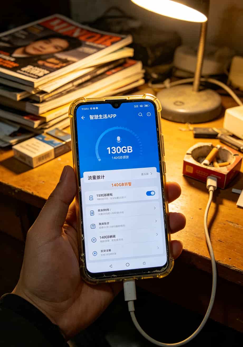 4g监控流量卡多少钱一个月?19块能买150GB,别再多花冤枉钱了 华为智慧生活APP流量设置界面